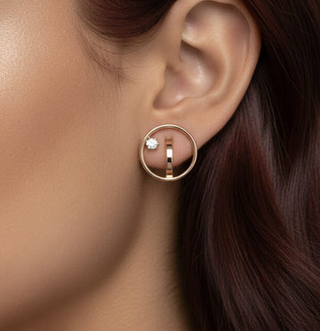 Floral Radiance 24KT Gold Stud Earrings